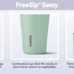 Owala FreeSip Sway Insulated Stainless Steel Water Bottle with Two-Way Spout, Built-In Straw and Bucket Handle, Made for Travel, School, and Sports, 40oz, BPA Free, Leak Proof, Black Cherry